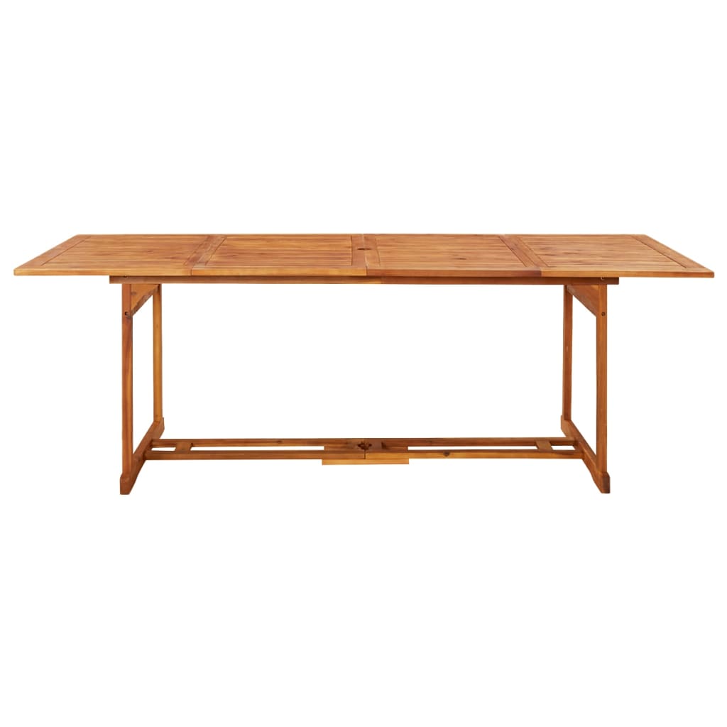 spisebordssæt til haven 9 dele 220x90x75 cm massivt akacietræ
