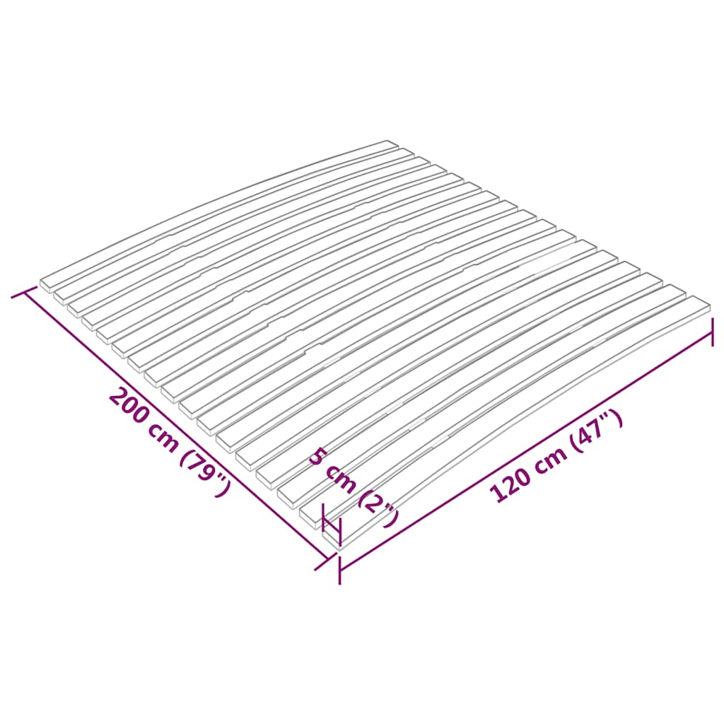 sengelameller til udskiftning med 17 lameller 120x200 cm