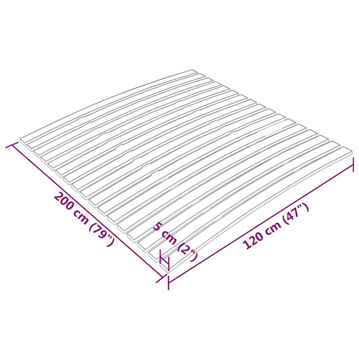 sengelameller til udskiftning med 17 lameller 120x200 cm