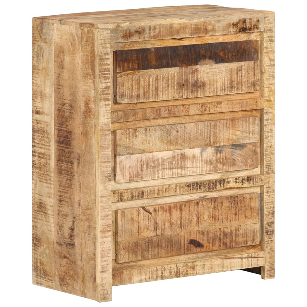 skuffeskab 60x33x75 cm massivt mangotræ