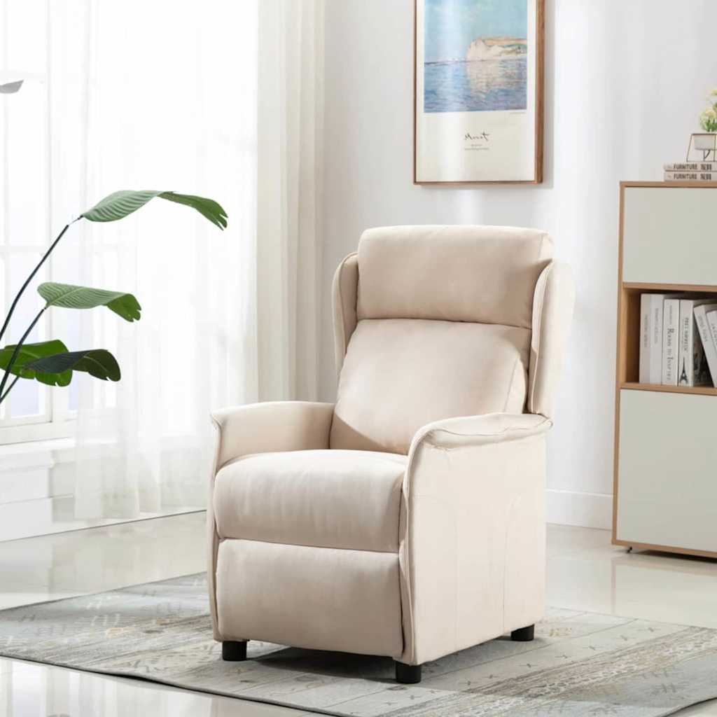 Liggestol Creme 66,5 x 94 x 101,5 cm Polyester