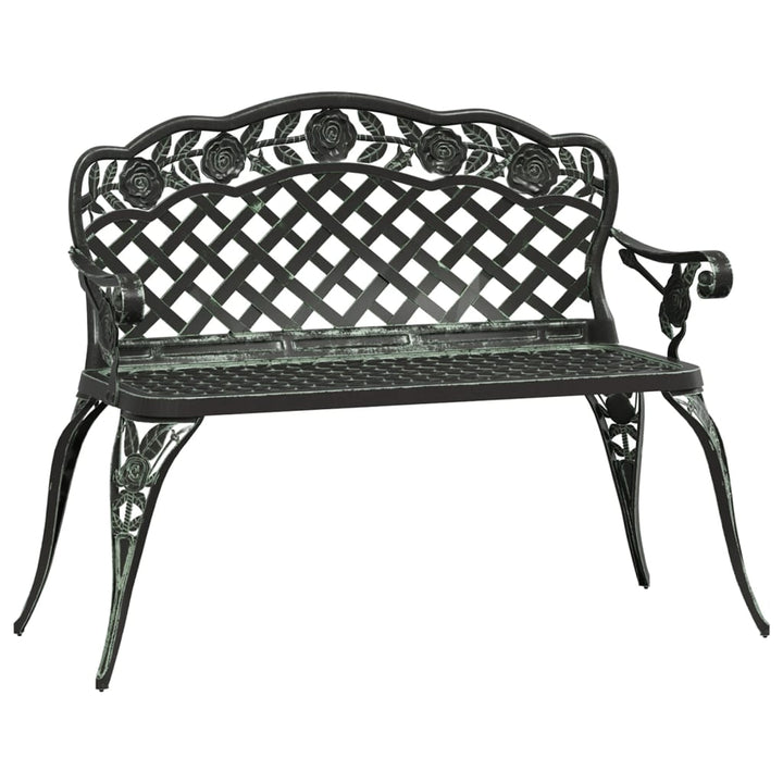 havebænk 108 cm støbt aluminium grøn