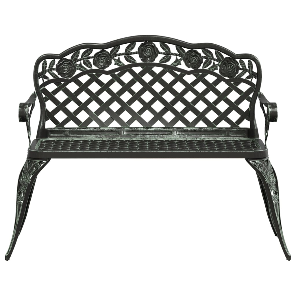 havebænk 108 cm støbt aluminium grøn