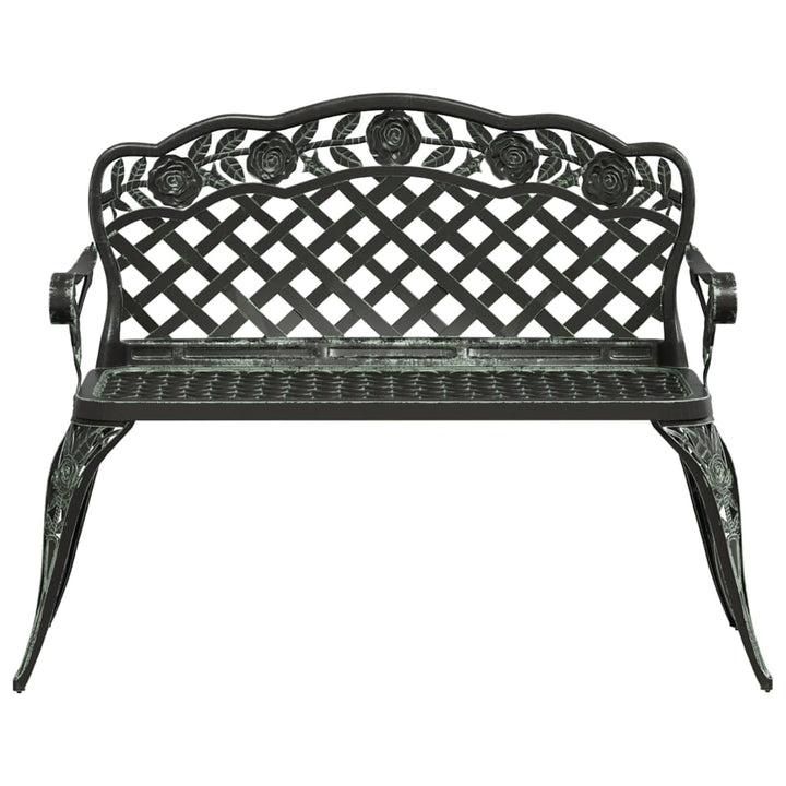 havebænk 108 cm støbt aluminium grøn