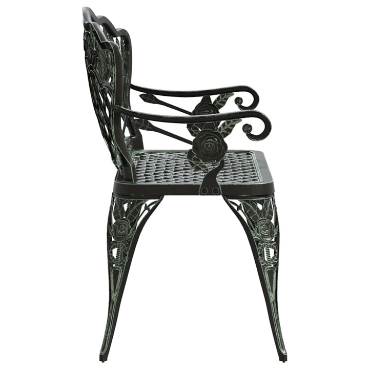 havebænk 108 cm støbt aluminium grøn