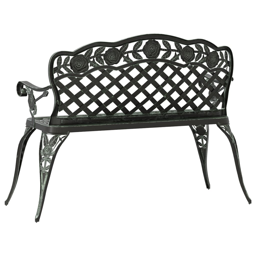 havebænk 108 cm støbt aluminium grøn