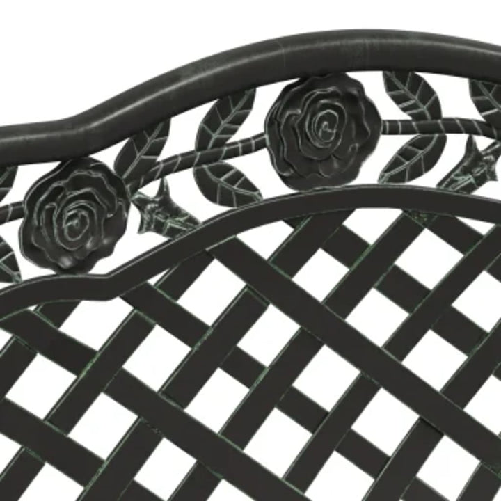 havebænk 108 cm støbt aluminium grøn