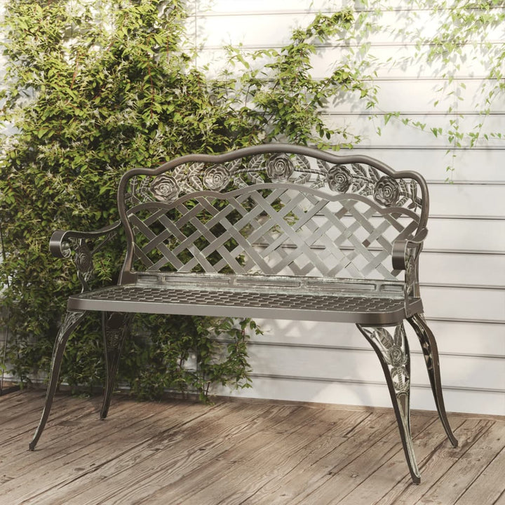 havebænk 108 cm støbt aluminium grøn