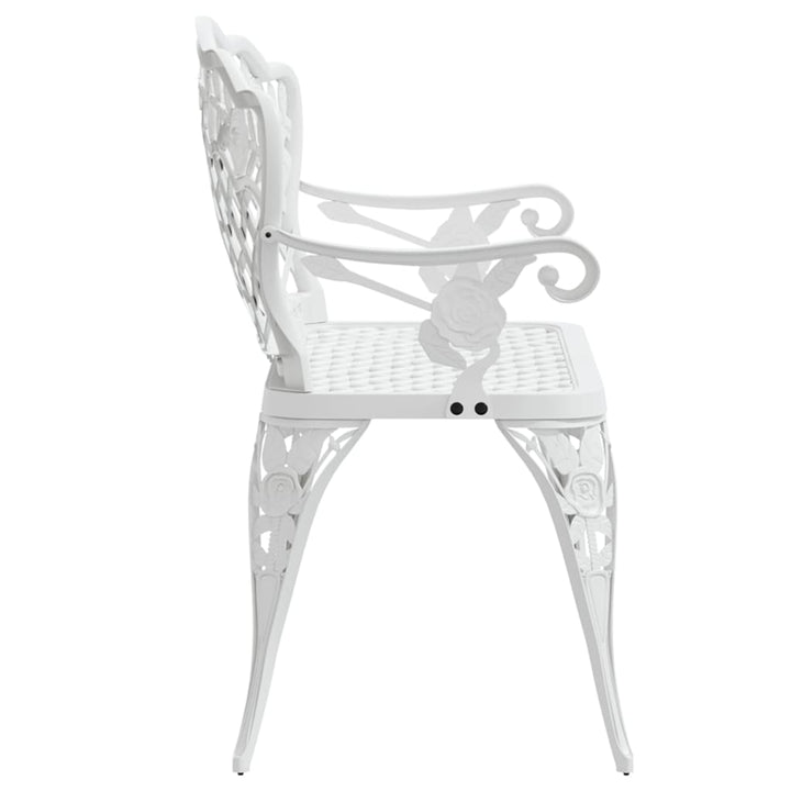 havebænk 108 cm støbt aluminium hvid