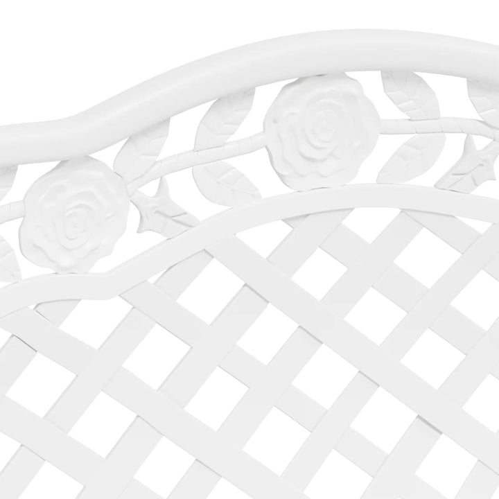 havebænk 108 cm støbt aluminium hvid