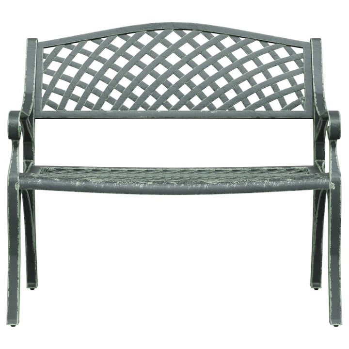 havebænk 102 cm støbt aluminium grøn