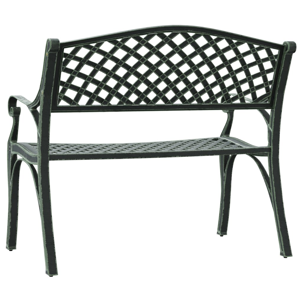 havebænk 102 cm støbt aluminium grøn