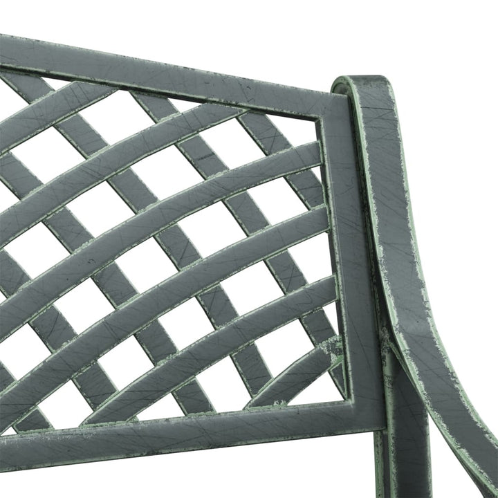 havebænk 102 cm støbt aluminium grøn