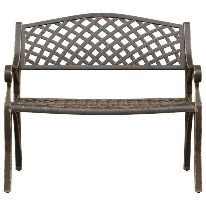 havebænk 102 cm støbt aluminium bronzefarvet