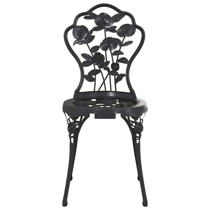 bistrostole 2 stk. støbt aluminium sort