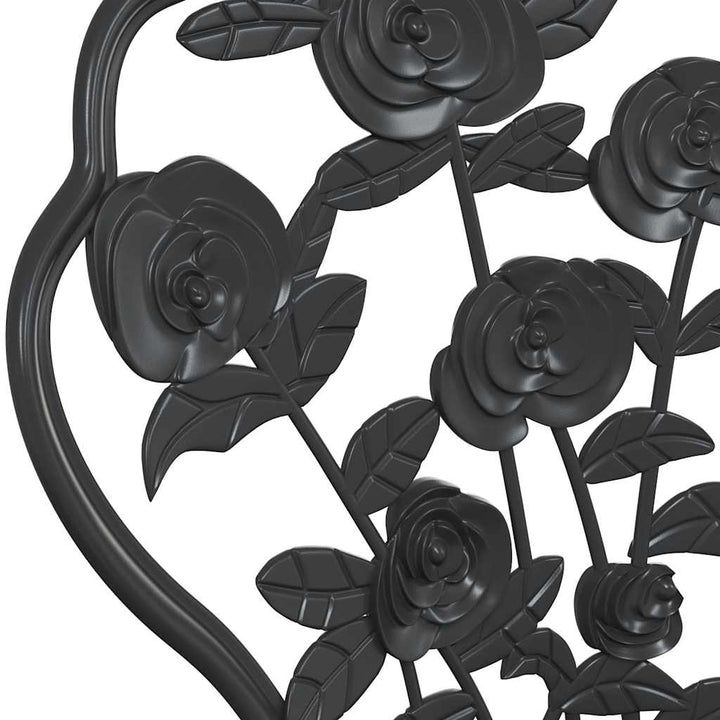 bistrostole 2 stk. støbt aluminium sort