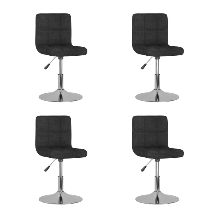 drejelige spisebordsstole 4 stk. stof sort