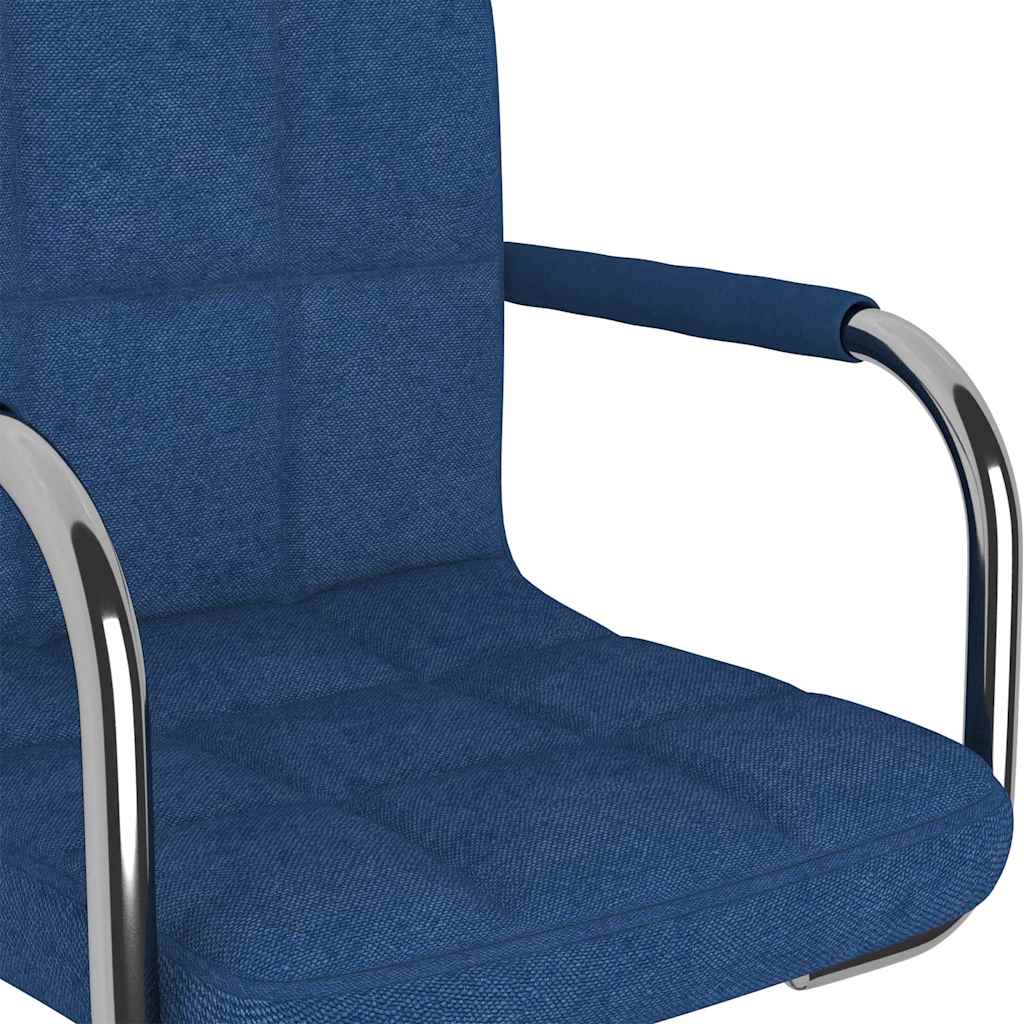 drejelig spisebordsstol stof blå
