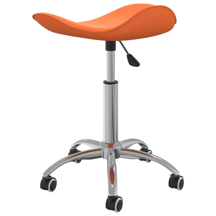 drejelig spisebordsstol kunstlæder orange