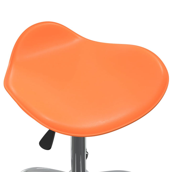 drejelig spisebordsstol kunstlæder orange