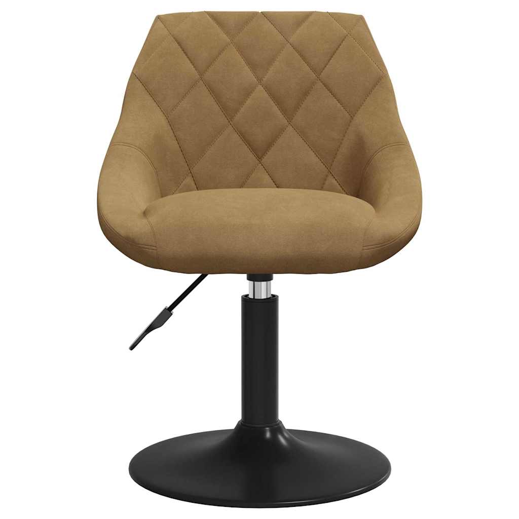 drejelige spisebordsstole 6 stk. velour brun