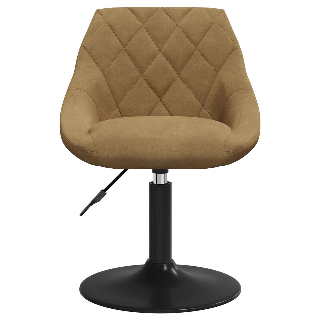 drejelige spisebordsstole 6 stk. velour brun