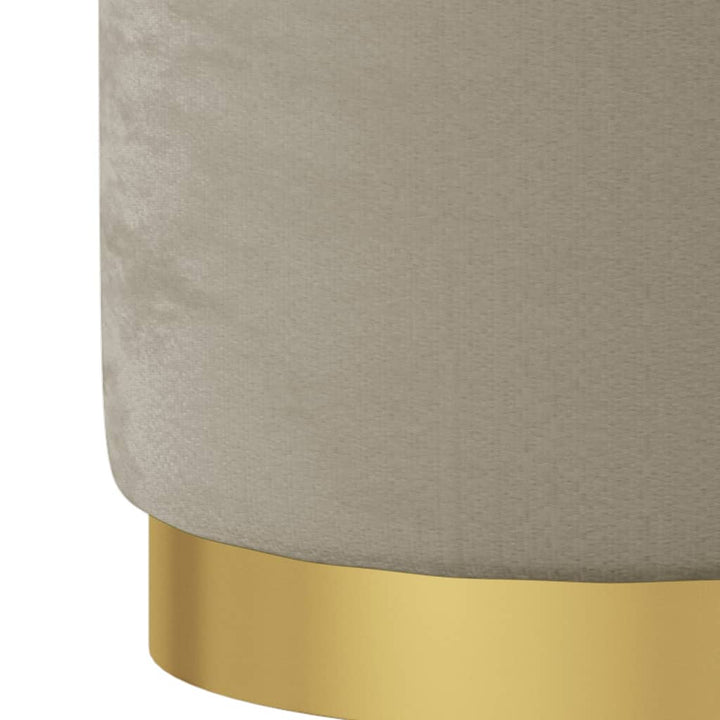 rund puf fløjl 31 x 37 cm mørkegrå