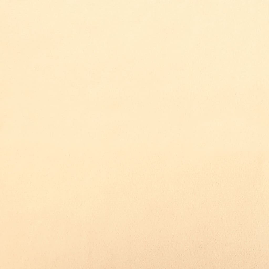 rund puf fløjl 31 x 37 cm abrikosfarvet