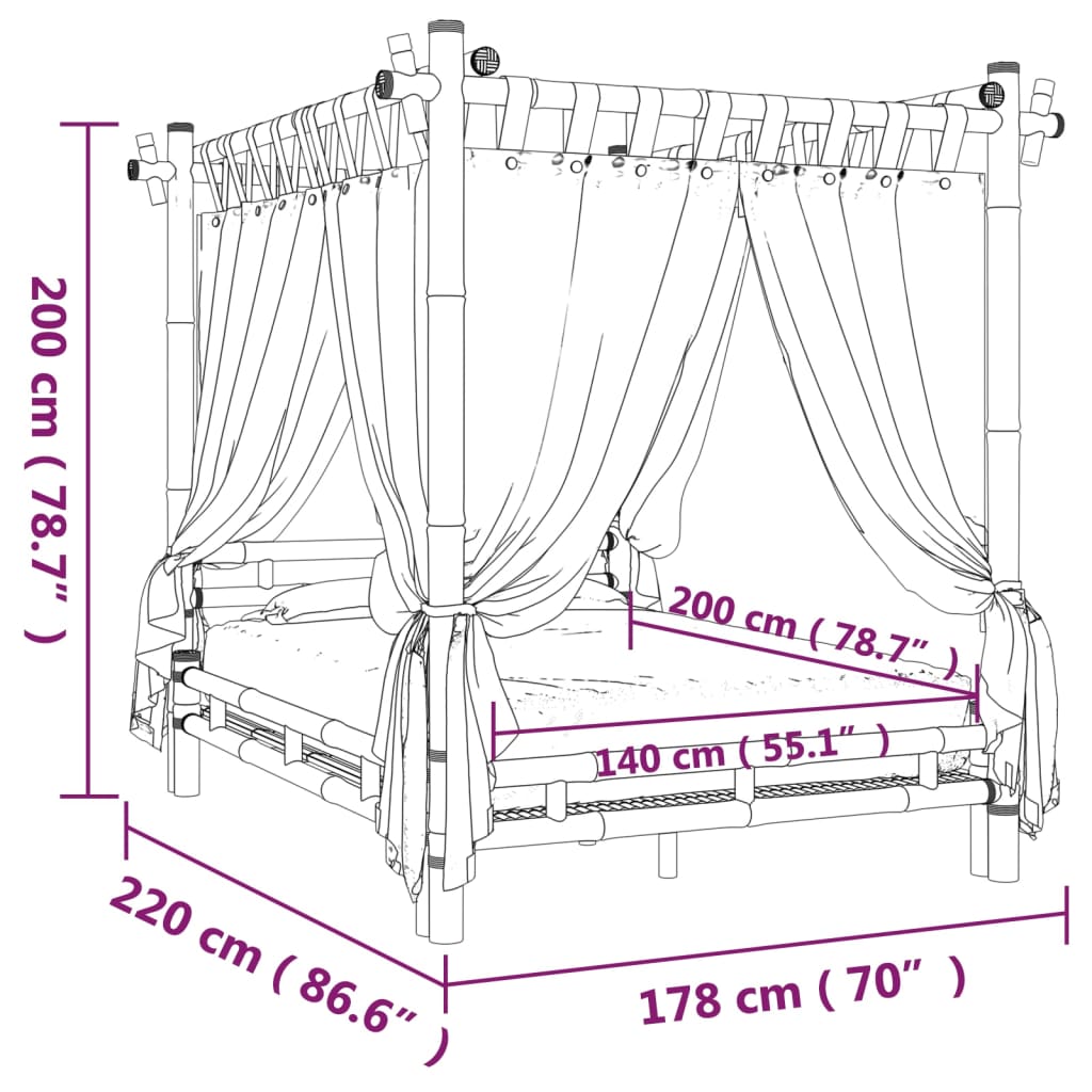 himmelseng 140x200 cm bambus