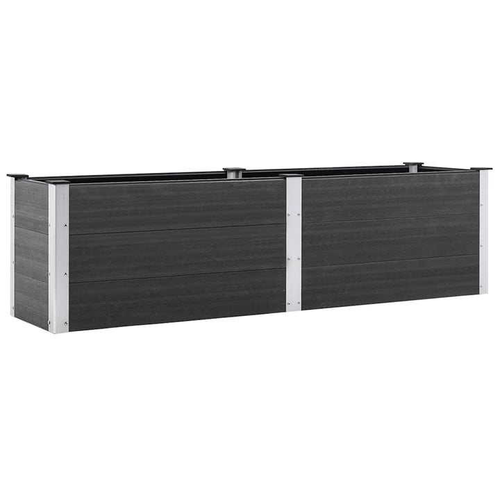 højbed 200x50x54 cm WPC grå