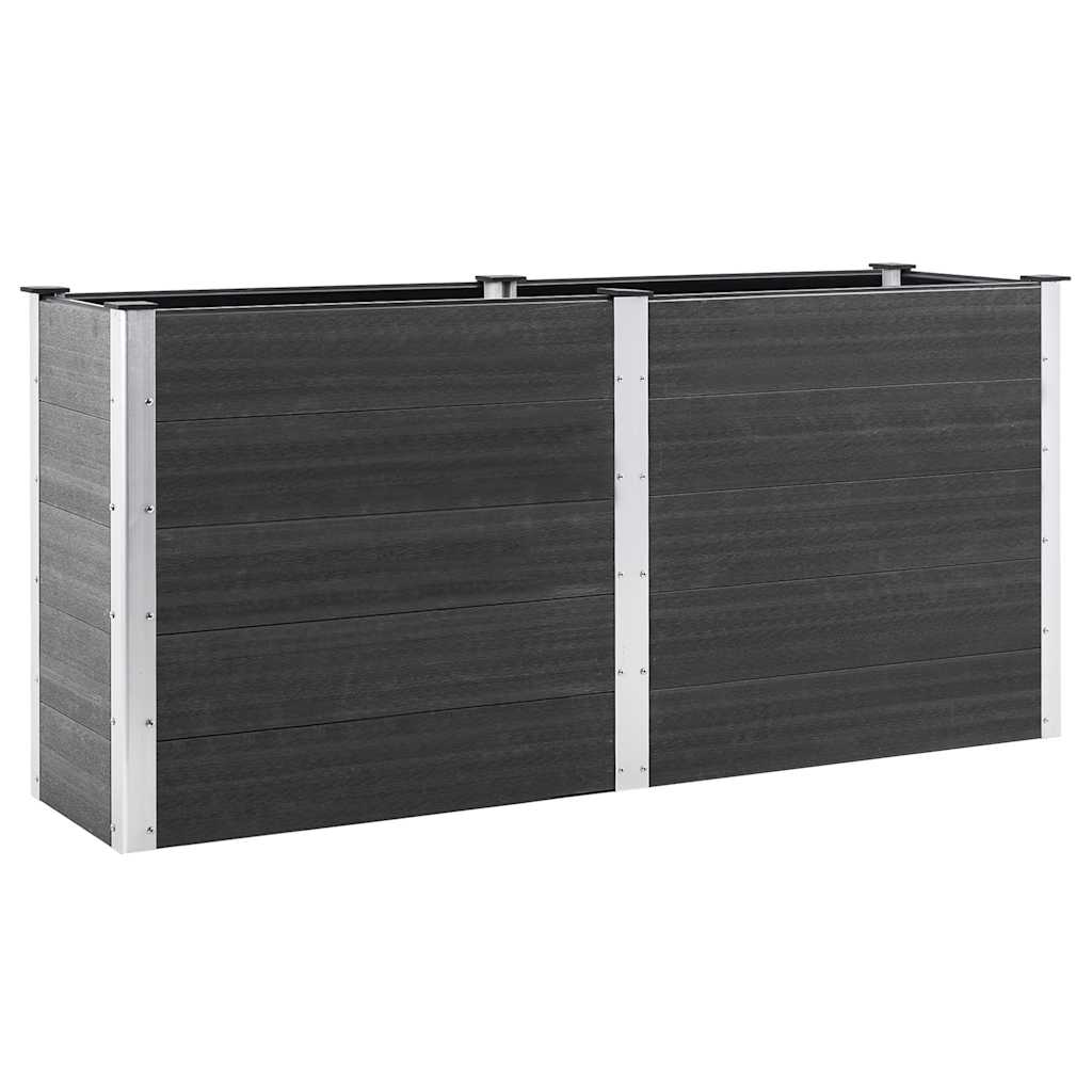 højbed 200x50x91 cm WPC grå
