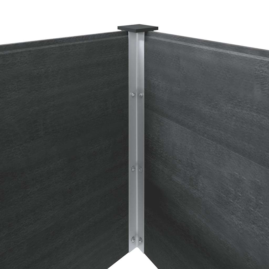 højbed 200x50x91 cm WPC grå