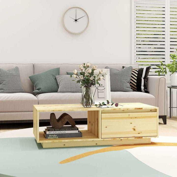 sofabord 110x50x33,5 cm massivt fyrretræ