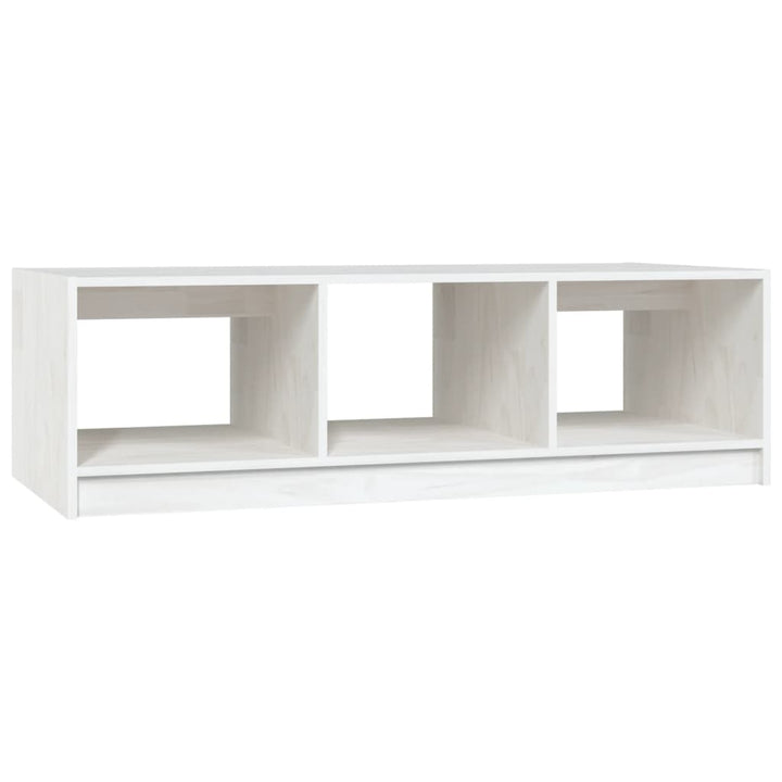 sofabord 110x50x34 cm massivt fyrretræ hvid
