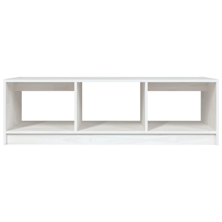 sofabord 110x50x34 cm massivt fyrretræ hvid