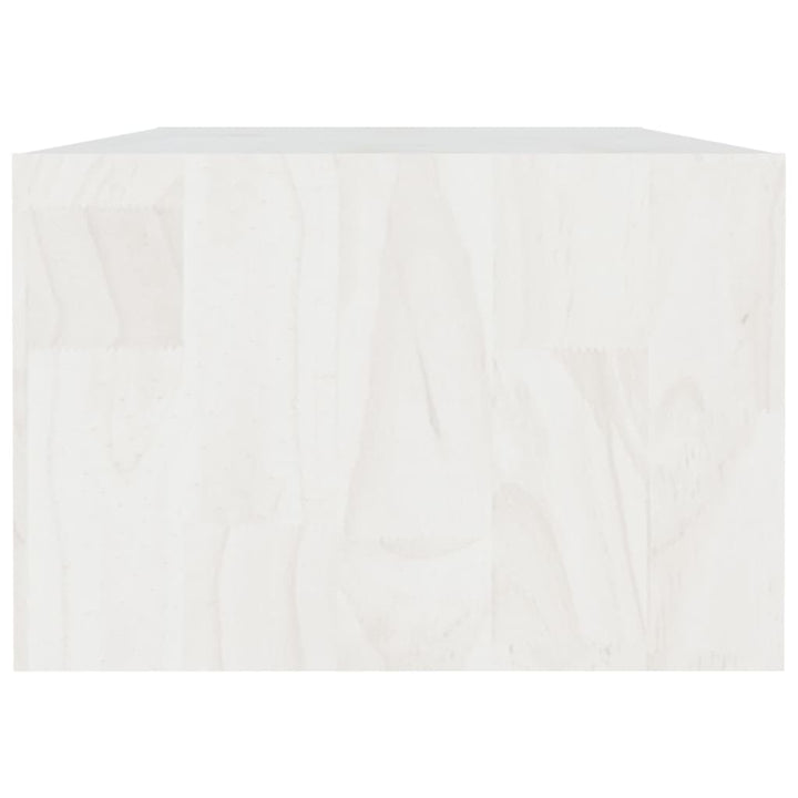 sofabord 110x50x34 cm massivt fyrretræ hvid