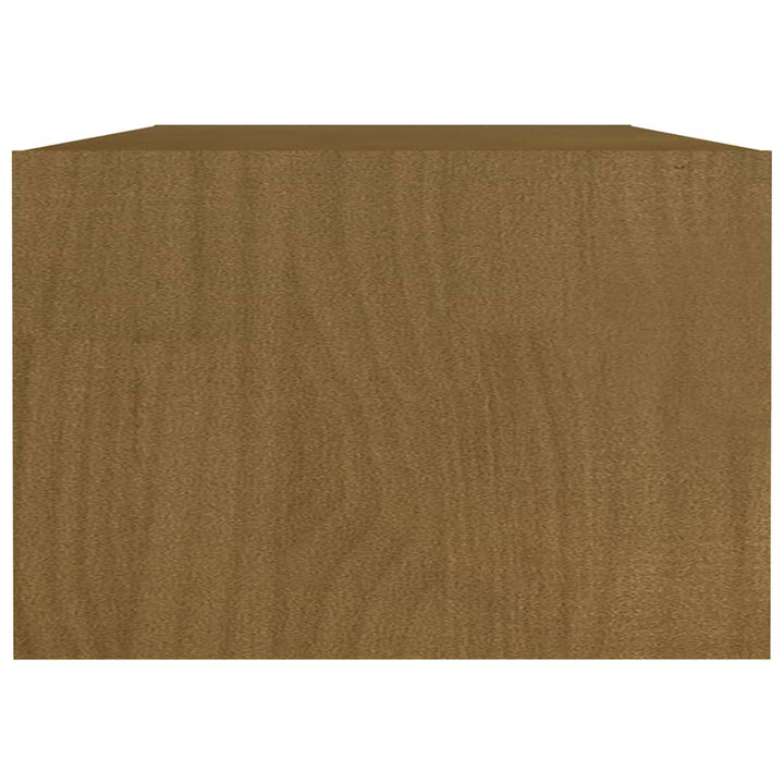 sofabord 110x50x34 cm massivt fyrretræ honningbrun