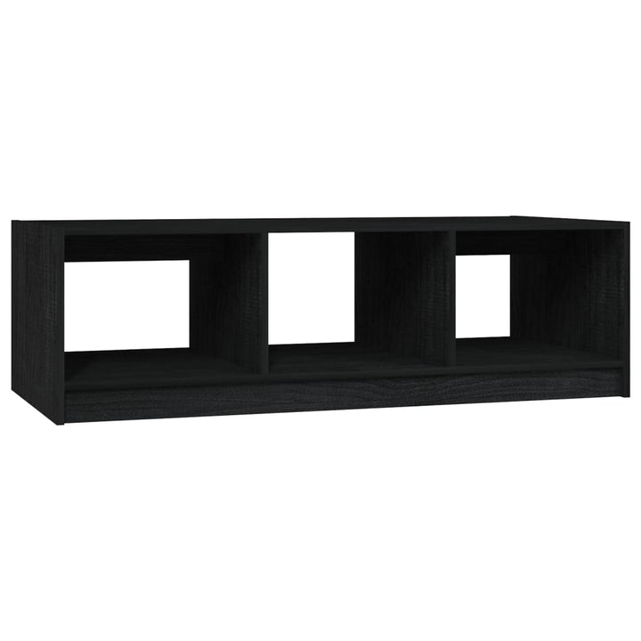 sofabord 110x50x34 cm massivt fyrretræ sort