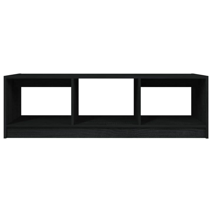 sofabord 110x50x34 cm massivt fyrretræ sort