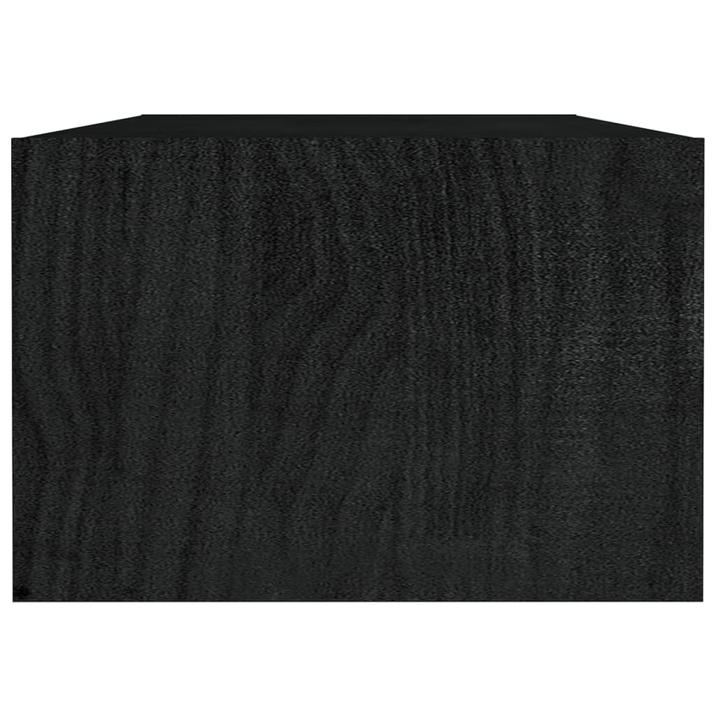 sofabord 110x50x34 cm massivt fyrretræ sort
