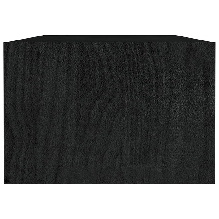 sofabord 110x50x34 cm massivt fyrretræ sort