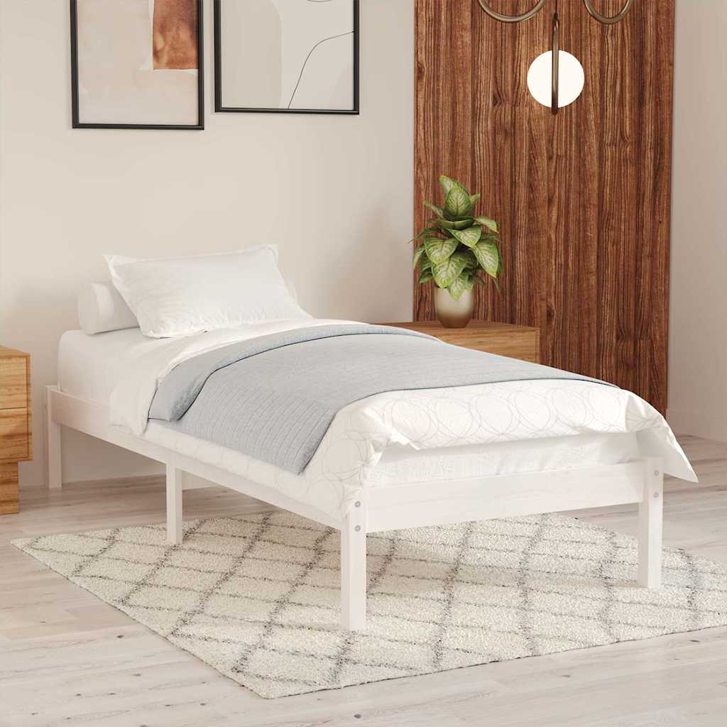 sengeramme 75x190 cm Small Single massivt træ hvid