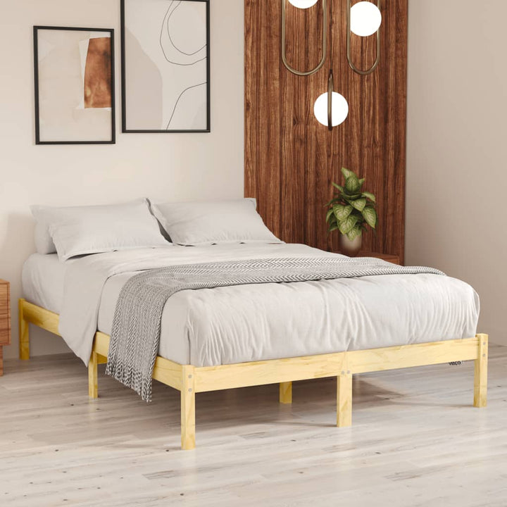 sengeramme 135x190 cm massivt træ