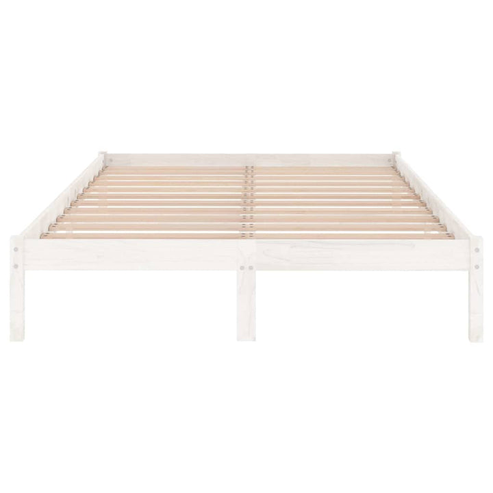 sengeramme 140x200 cm massivt fyrretræ hvid