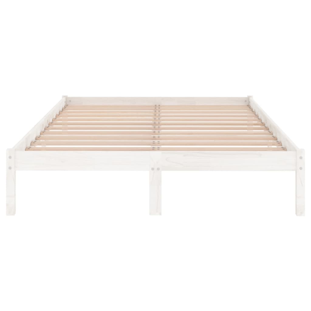 sengestel 180x200 cm Super King massivt fyrretræ hvid