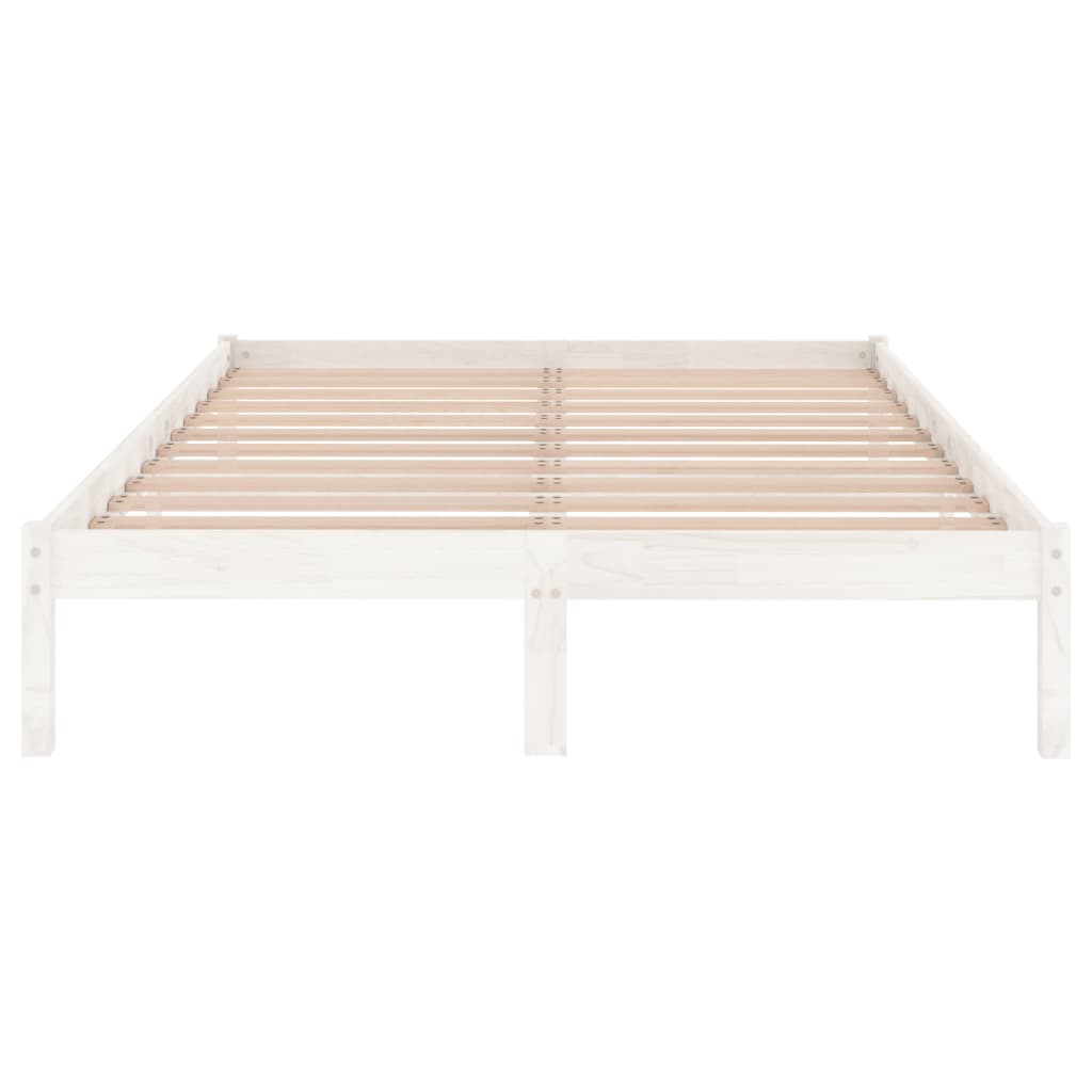 sengeramme 200x200 cm massivt fyrretræ hvid