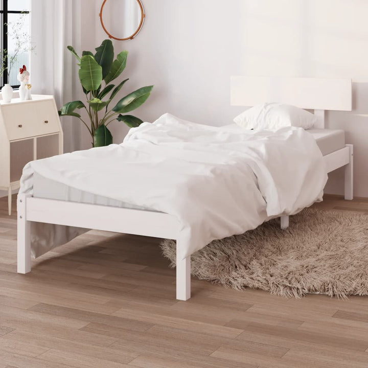 sengeramme 75x190 cm Small Single massivt træ hvid