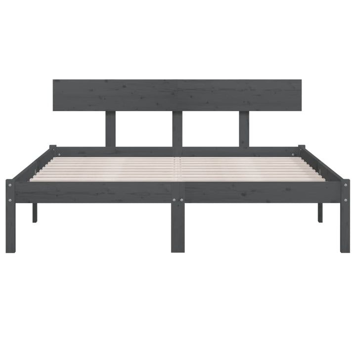 sengeramme 120x190 cm Small Double massivt træ grå