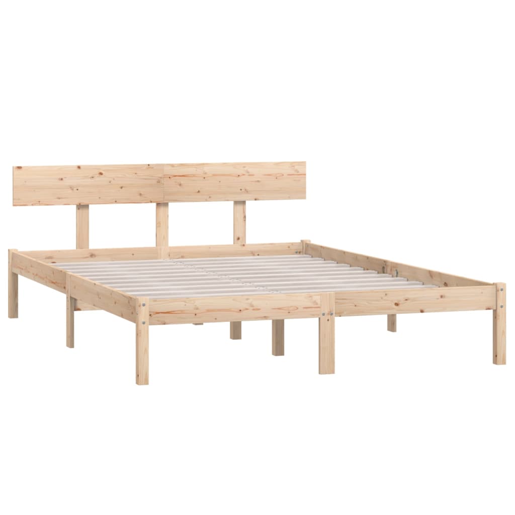 sengeramme uden madras 160x200 cm massivt træ