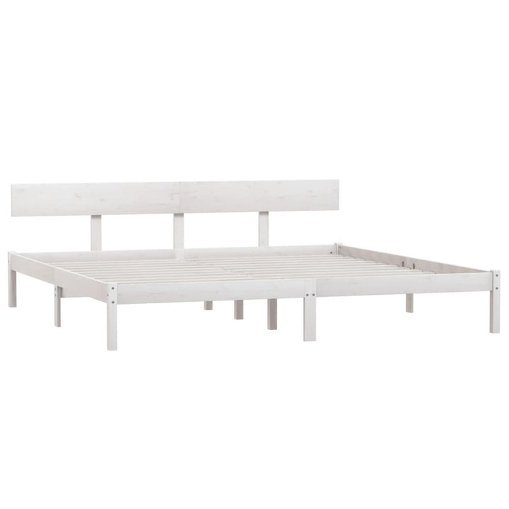 sengeramme 180x200 cm Super King massivt fyrretræ hvid